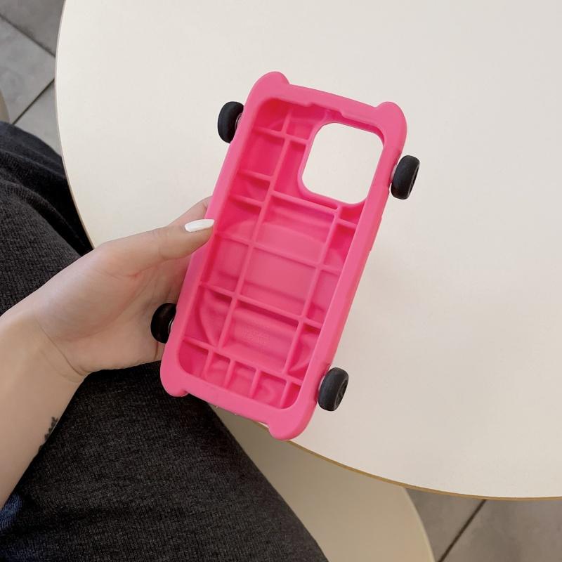 オープンカー ピンク 車型 創意 おもしろい 浮き彫り立体 シリコン