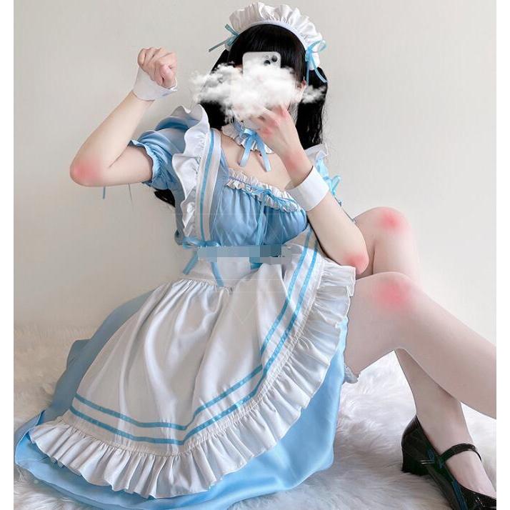 コスプレ メイド服 仮装 コスチューム ハロウィン衣装アリス ワンピース 文化祭 イベントメイド 衣装水色ロリータ ハロウィン衣装二点送料無料 9 洋服通販店 通販 Yahoo ショッピング