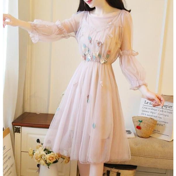 誕生日 お祝い 二枚送料無料 レディースワンピース 春夏 韓国風 森ガール系 チュールワンピース ひざ丈 カジュアル 通勤 通学 デート 旅行 パーティー 写真撮影 普段着 演出服 Cisama Sc Gov Br