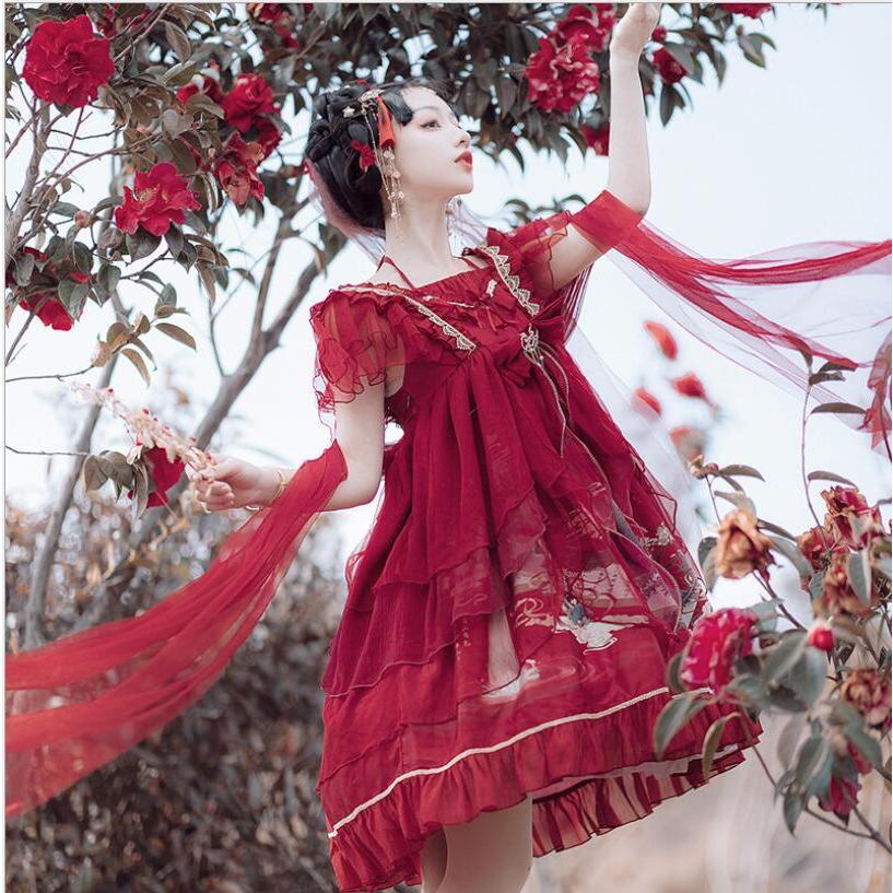 ロリータ ドレス ゴシックゴスロリ ワンピース 中国風 Lolitaお姫様ドレス 花嫁ドレス ショール付き文化祭 イベント ハロウィン コスプレ仮装 ２枚送料無料 8 通販屋 通販 Yahoo ショッピング