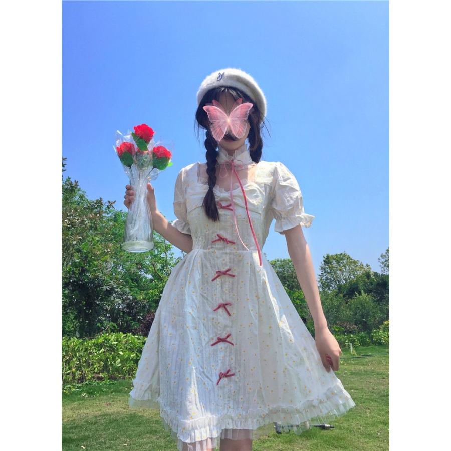 可愛いワンピース ガールズ半袖ワンピース ひなぎくちゃん刺繍柄可愛い半袖ワンピースセーラー服 森ガール系セーラー風夏日常ワンピース2枚送料無料 4634 通販屋 通販 Yahoo ショッピング