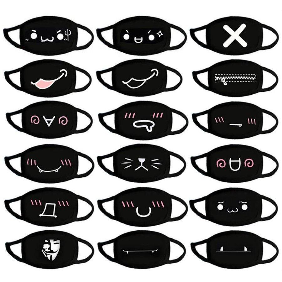 マスク3枚セット可愛い 絵文字 顔文字プリント109色 布マスク 黒 顔文字 男女兼用 スタンプ 飛沫対策 花粉対策 洗える コットン 綿 多色送料無料 5067 通販屋 通販 Yahoo ショッピング