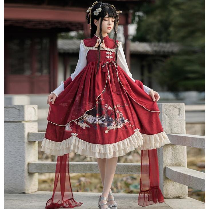 新入荷 ロリィタ 中華風 ワンピース ロリータワンピース 新品 在庫処分セール