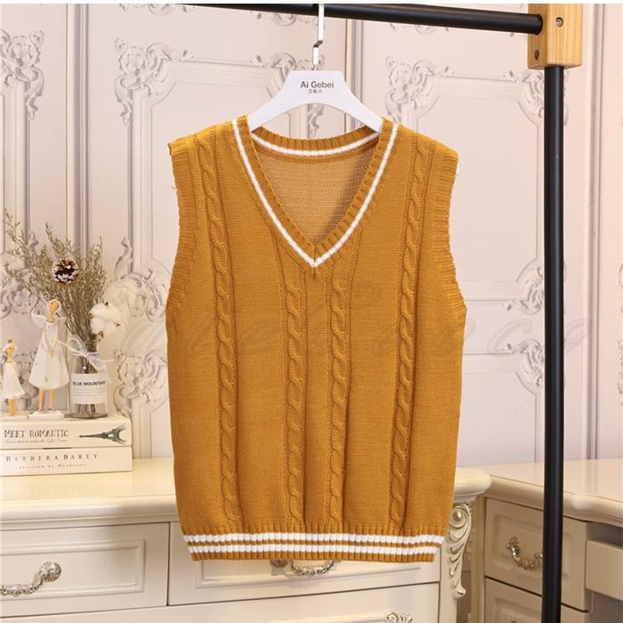 m*i様 2022 Drawer 3G畔編みVネックニットベスト キャメル　2 ニットベスト レディース Vネック スクール風 ケーブル編み チョッキ