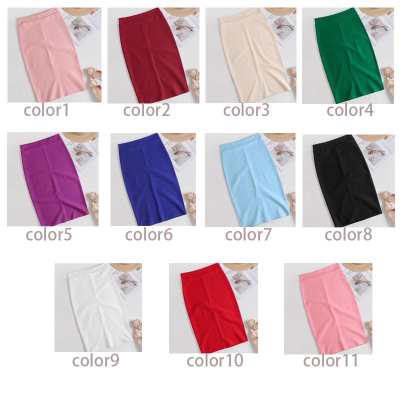 タイトスカート レディース 無地 ペンシルスカート スリット ミモレ丈 ロング丈 通勤 きれいめ カラー ストレッチ 春夏秋 おしゃれ 送料無料 |  | 01