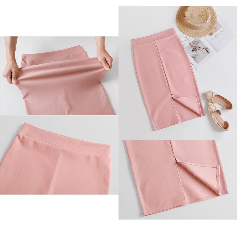 タイトスカート レディース 無地 ペンシルスカート スリット ミモレ丈 ロング丈 通勤 きれいめ カラー ストレッチ 春夏秋 おしゃれ 送料無料 |  | 06
