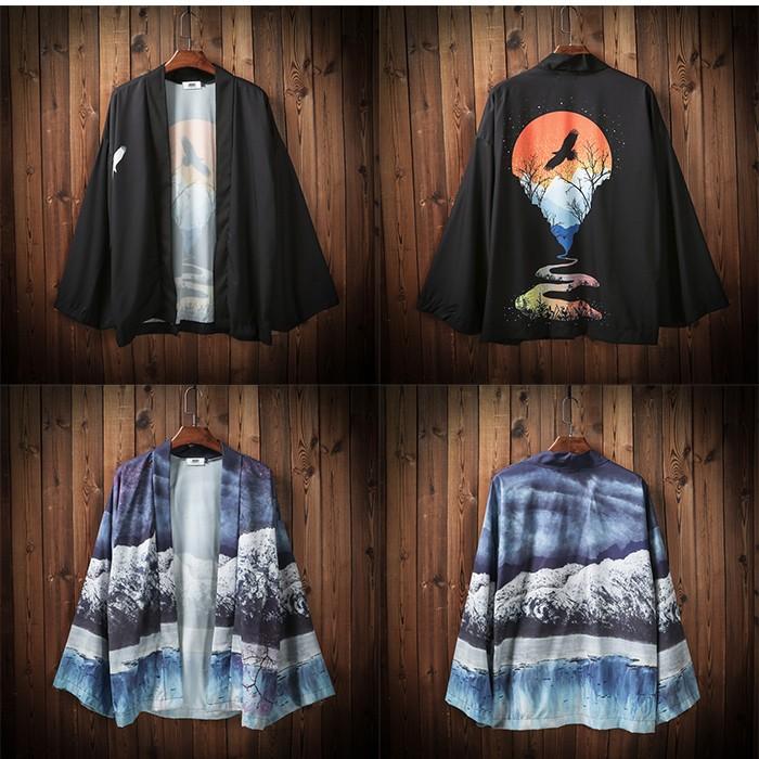 羽織 メンズ カーディガン 着物 長袖 送料無料浴衣 薄手 プリント Uvカット カジュアル 和服 甚平風 和風 春夏秋 花火大会 お祭り アウター おしゃれ 02ga592 Cutecooco 通販 Yahoo ショッピング