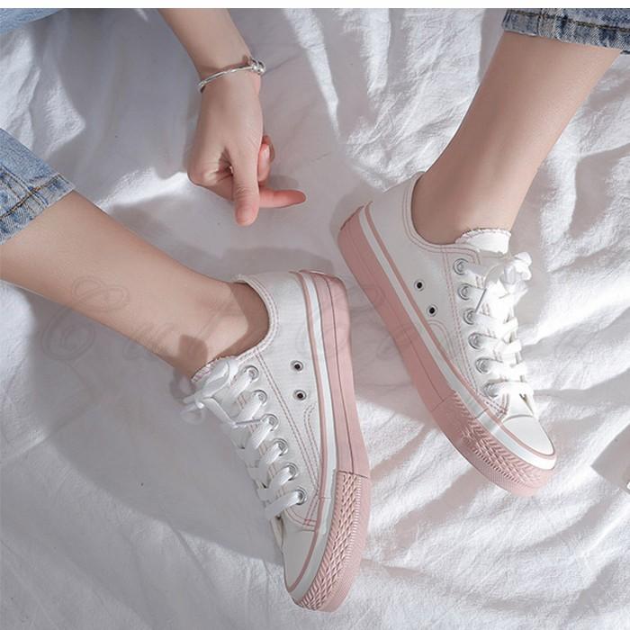 キャンバス レディース スニーカー 可愛い きれいめ カジュアル 疲れない 歩きやすい レースアップ 靴 フラットシューズ 春夏秋 おしゃれ 送料無料 02sh814 Cutecooco 通販 Yahoo ショッピング