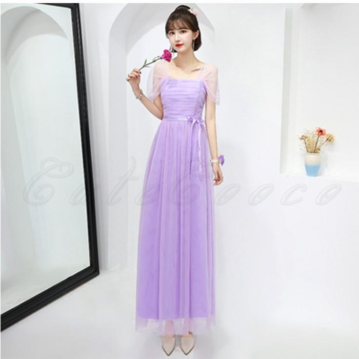 ブライズメイドドレス ロングドレス レディース 結婚式 パーティー ラベンダー ワンピース 花嫁 ウエディング 二次会 披露宴 発表会 演奏会 格安 送料無料 02wp535 Cutecooco 通販 Yahoo ショッピング
