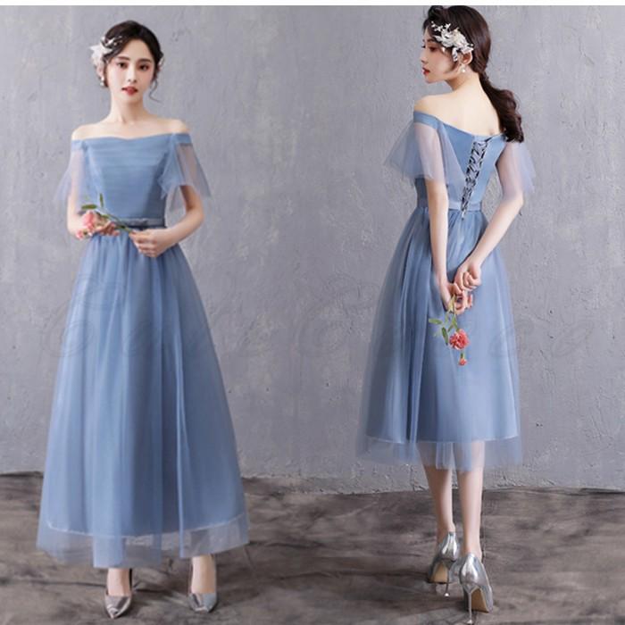 ブライズメイド パーティードレス レディース ウエディング 花嫁 編み上げ ロング ワンピース 水色 格安 結婚式 二次会 披露宴 発表会 演奏会 送料無料 02wp543 Cutecooco 通販 Yahoo ショッピング