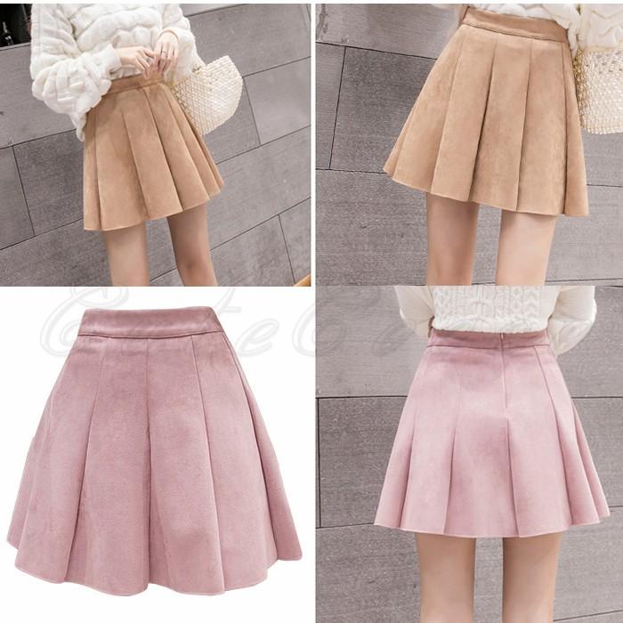 プリーツスカート ミニ丈 レディース フレアスカート 無地 厚手 ハイウエスト コーデ 通勤 通学 可愛い カジュアル きれいめ おしゃれ 送料無料 C19b0070 Cutecooco 通販 Yahoo ショッピング