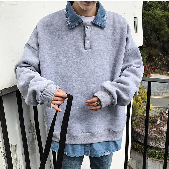 秋冬新作 トレーナー 重ね着風 メンズ 長袖 シャツ襟 厚手 薄手 裏起毛 ボア付き スウェット かっこいい スポーツ トップス アウター おしゃれ 送料無料 C19ga0040 Cutecooco 通販 Yahoo ショッピング