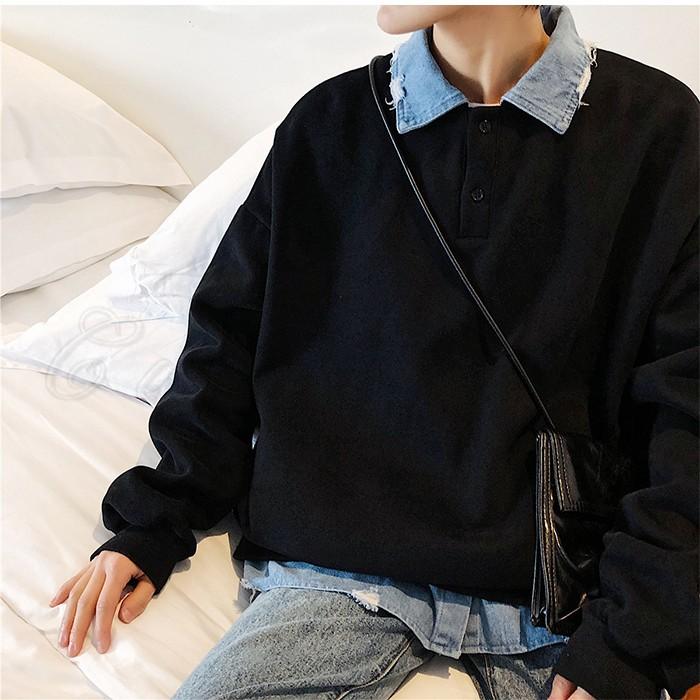 秋冬新作 トレーナー 重ね着風 メンズ 長袖 シャツ襟 厚手 薄手 裏起毛 ボア付き スウェット かっこいい スポーツ トップス アウター おしゃれ 送料無料 C19ga0040 Cutecooco 通販 Yahoo ショッピング