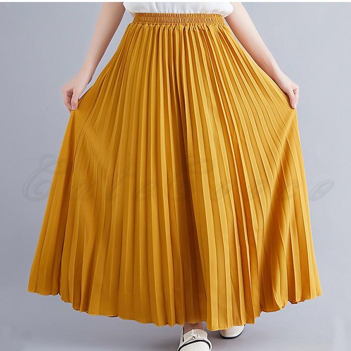 プリーツスカート レディース 無地 フレアスカート 長さ80cm 90cm 2