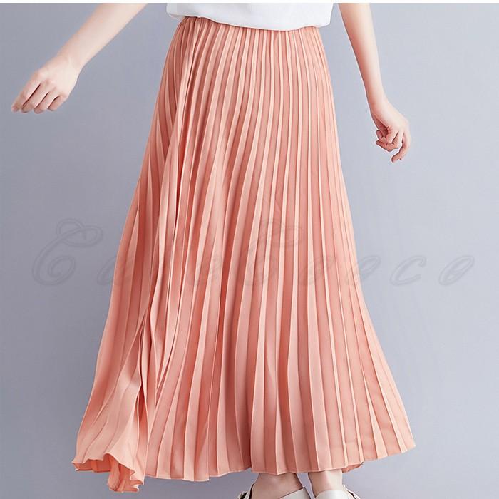 プリーツスカート レディース 無地 フレアスカート 長さ80cm 90cm 2