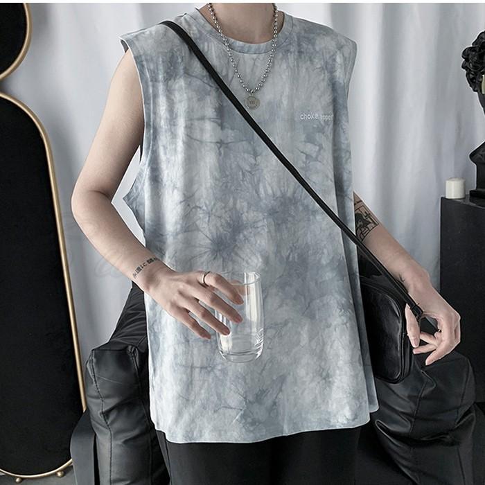 タンクトップ メンズ プリント Tシャツ ノースリーブ トップス
