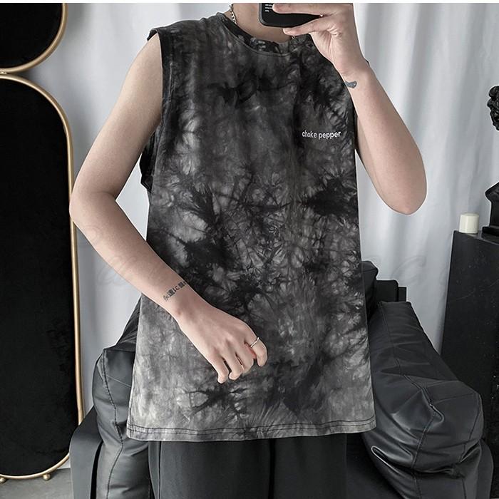 タンクトップ メンズ プリント Tシャツ ノースリーブ トップス