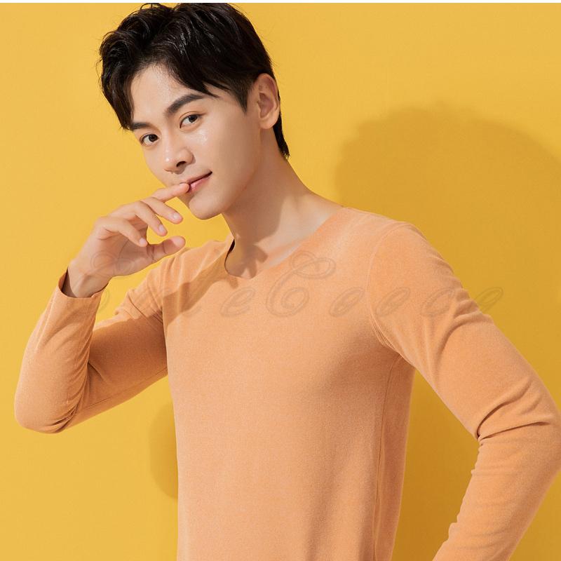 ヒートテック メンズ Tシャツ 無地 クルーネック 長袖 トップス