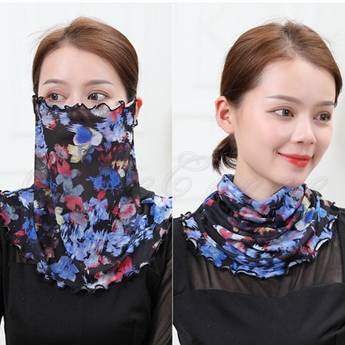 年夏新作 ネックウォーマー レディース フェイスカバー 花柄 通気性 耳かけ 薄手 日焼け防止 夏用 快適 涼しい きれいめ おしゃれ 送料無料 Cs0001 Cutecooco 通販 Yahoo ショッピング