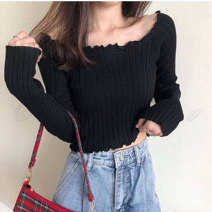 在庫処分】短納期 Tシャツ レディース ニットセーター 無地 長袖  