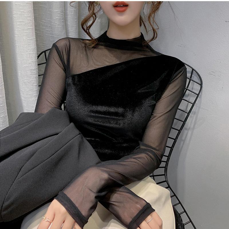 Tシャツ レディース 無地 ハイネック 長袖 インナー トップス ヒートテック 細身 シースルー ファッション 春秋冬 きれいめ おしゃれ 送料無料 Ct1093 Cutecooco 通販 Yahoo ショッピング