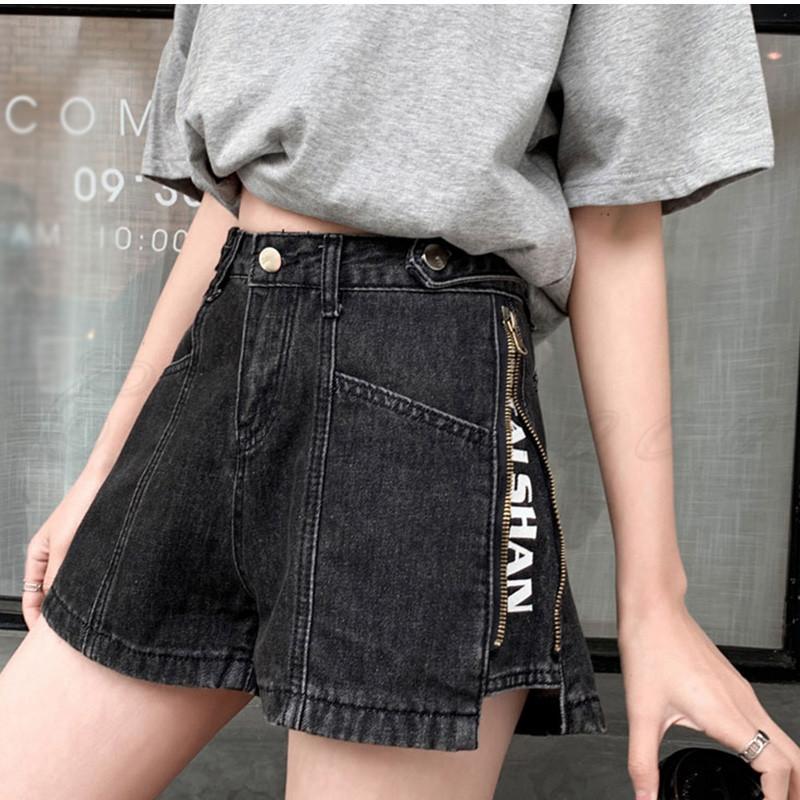 デニムショートパンツ レディース 短パン スリット付き ボトムス