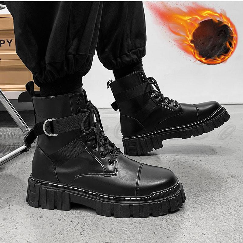 NEWROCK　ミリタリーブーツ 黒 ハイカット レザー NEWROCKミリタリーブーツ 黒 ハイカット レザー