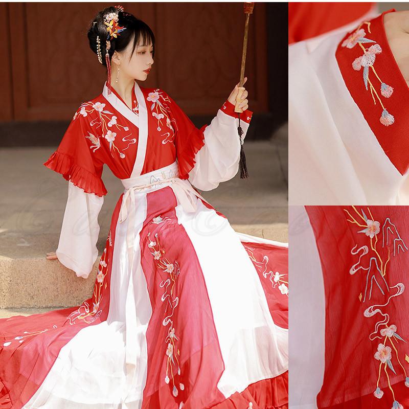 唐装漢服 レディース 中華服 チャイナドレス 改良版漢服 花柄 唐装漢服 レディース 中華服 チャイナドレス 改良版漢服 花柄