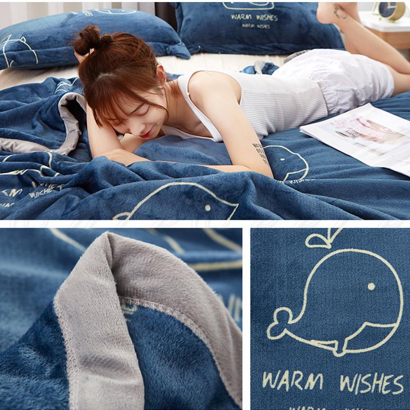 ブランケット タオルケット 230*250 夏用毛布 肩掛け ひざ掛け クジラ