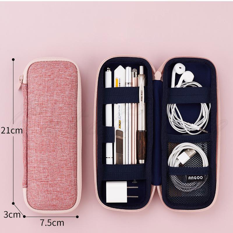 ペンケース 筆箱 収納ポーチ 文房具箱収納袋 キャンバス ファスナー 大容量 筆入れ 仕分け 2ルーム 便利 シンプル 学生 きれいめ おしゃれ 送料無料 C21pc0029 Cutecooco 通販 Yahoo ショッピング