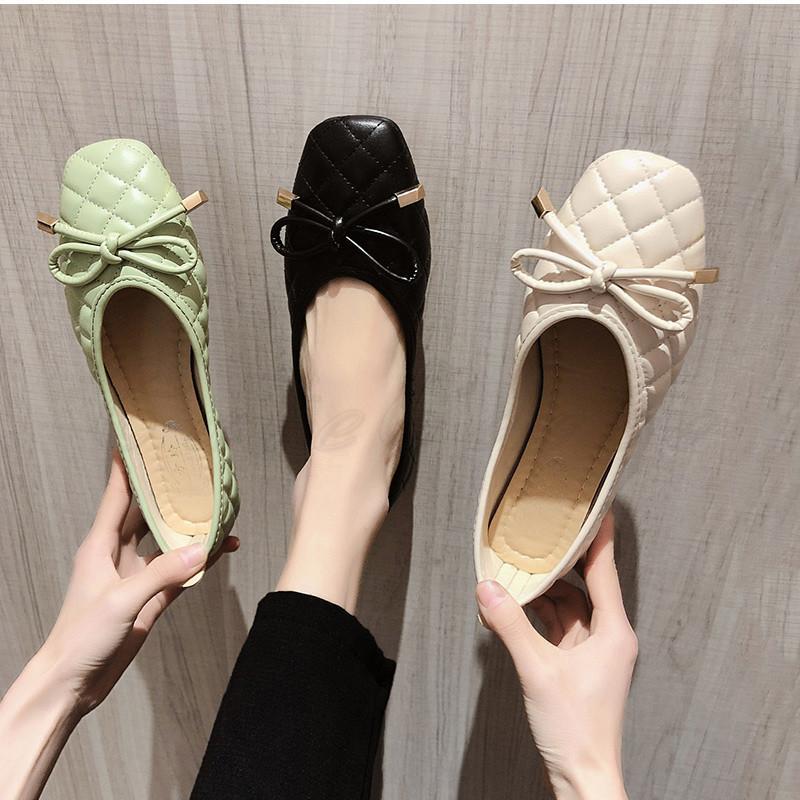 ぺたんこ靴 レディース パンプス フラットシューズ つま先リボン 浅口 脱げない 痛くない 歩きやすい 結婚式 オフィス きれいめ おしゃれ 送料無料 C21sh0007 Cutecooco 通販 Yahoo ショッピング