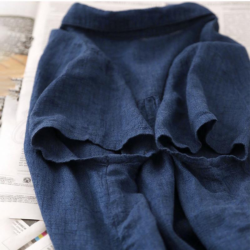 リゼッタ、高級リネン　ホワイト 半袖シャツ ボタン付き リゼッタ、高級リネン ホワイト 半袖シャツ ボタン付き リゼッタ