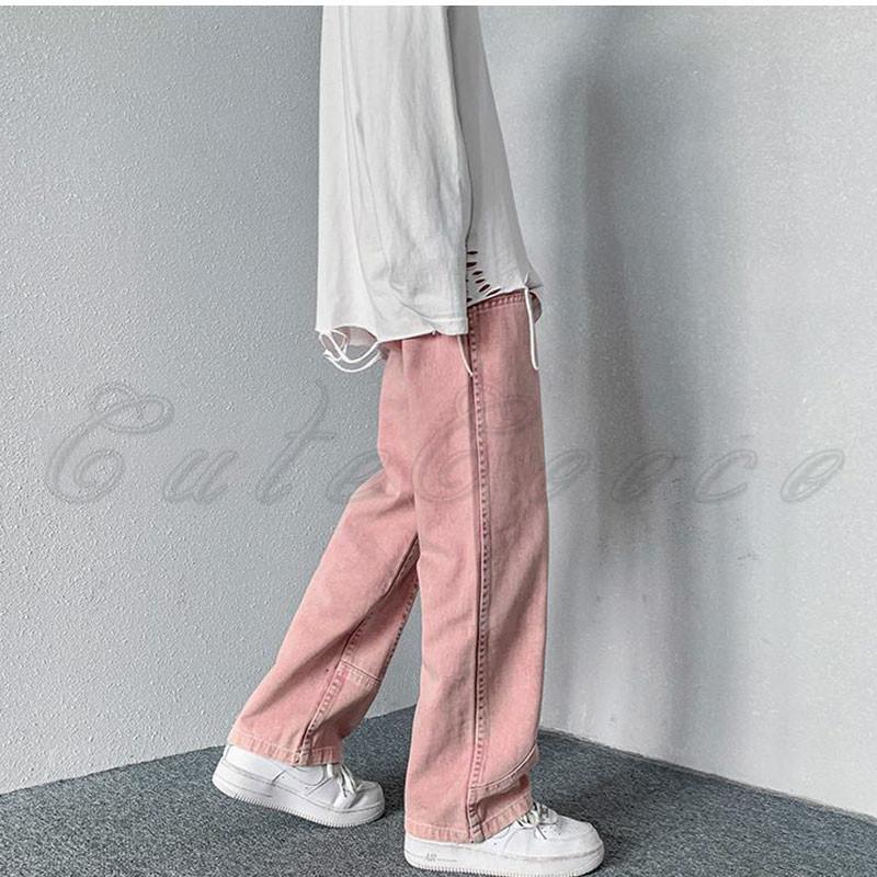 デニムパンツ レディース ワイドパンツ 長ズボン 英字刺繍 ガウチョ