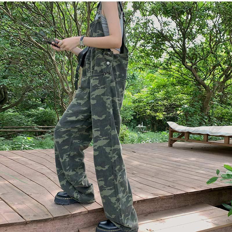 PERSONSOUL 迷彩サロペットパンツ PERSONSOUL】Camouflage Overalls with Zip-Off Legs | OUR