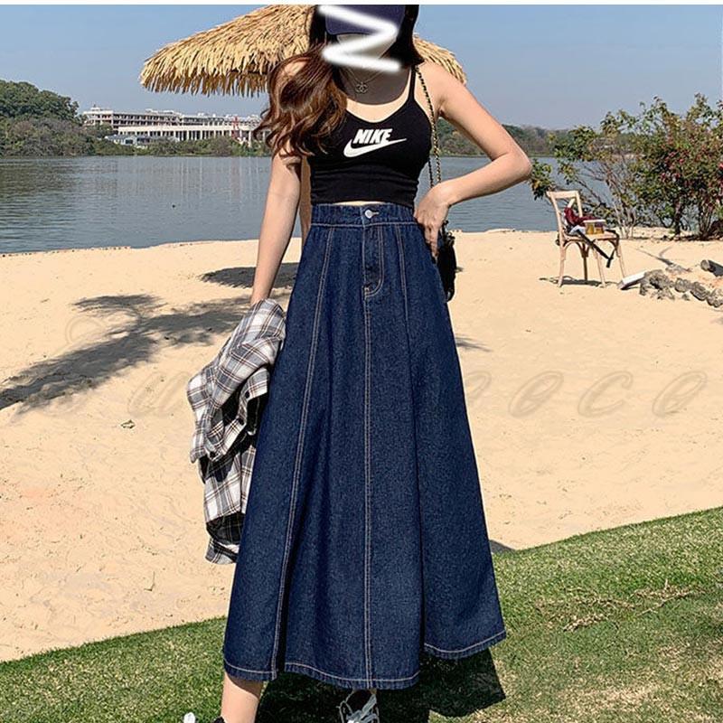 デニムスカート フレアスカート レディース ロング丈 Aライン デニムスカート フレアスカート レディース ロング丈 Aライン