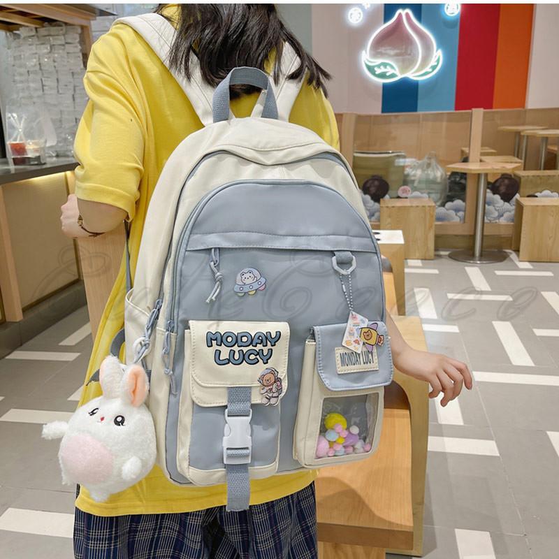 リュックサック レディース デイパック スクールバッグ 学生鞄 手提げ うさぎぬいぐるみ 大容量 撥水 可愛い 通学 旅行 アウトドア おしゃれ 送料無料 C22ba0045 Cutecooco 通販 Yahoo ショッピング