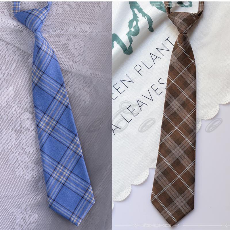 ワンタッチネクタイ レディース クイックネクタイ 学園風 チェック柄