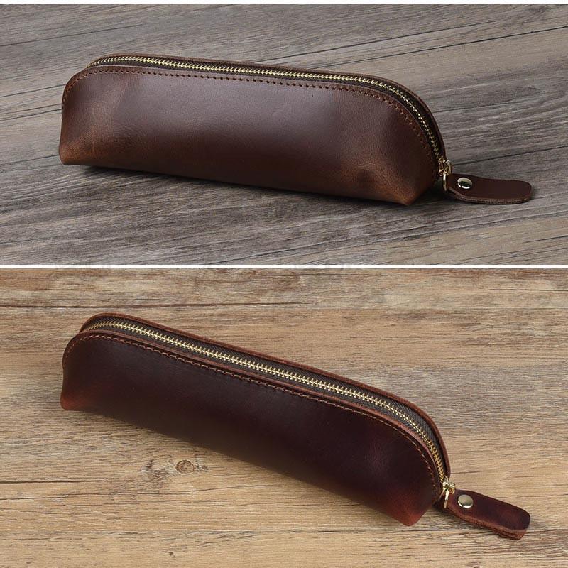 筆箱 大容量 ペンケース 本革 文房具 筆入れ シンプル レディース メンズ 男子 女子 子供 社会人用 ポーチ 小学校 中学生 高校生 大学生  おしゃれ 送料無料 : cutecooco - 通販 - Yahoo!ショッピング 万年筆収納ケース ペンケース 柔らか革レトロスタイル 机上文具収納 学生社会人 業務オフィス 作家教師 コレクター愛好家 (ベージュ