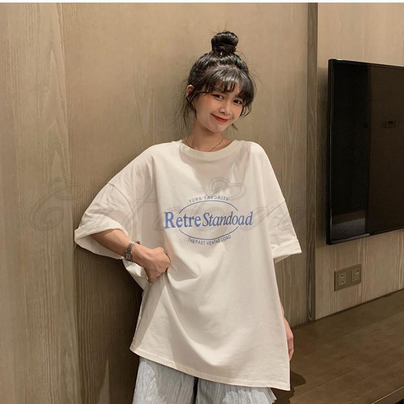 半袖Tシャツ レディース カットソー 英字プリント ラウンドネック 薄手