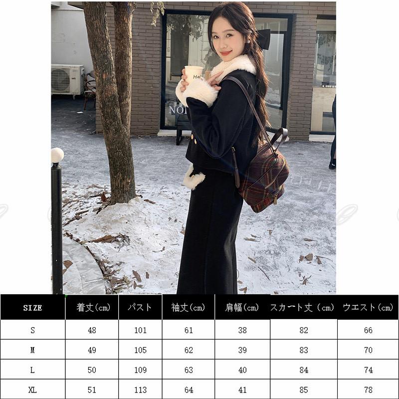 セットアップ 2点セット ファーコート ジャケット ロングスカート
