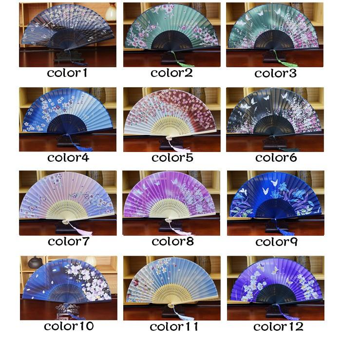 扇子 せんす レディース シルク風 花柄 高級 竹製 布 猛暑対策 着物 浴衣 女性用 携帯用 プレゼント 花火大会 お祭り 観賞用 小さい おしゃれ 送料無料 |  | 01