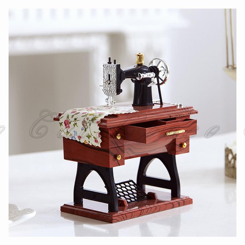 オルゴール 模型 北欧 ミシン 引き出し 置物 オブジェ プラスチック