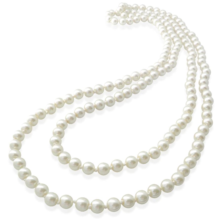 パール ネックレス 1連 ロングネックレス 真珠 グラスパール オールノット仕上げ 150cm 2連 3連 アレンジ可能 結婚式 卒業式 高見え アクセサリーと雑貨キュートマニア 通販 Yahoo ショッピング
