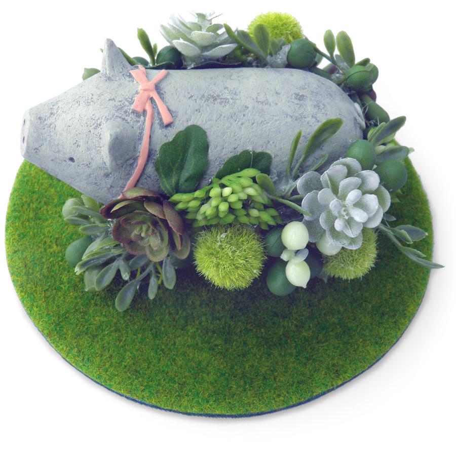 ブタ 置物 インテリア オブジェ 森の歌声 ノスタルジック ガーデン 豚