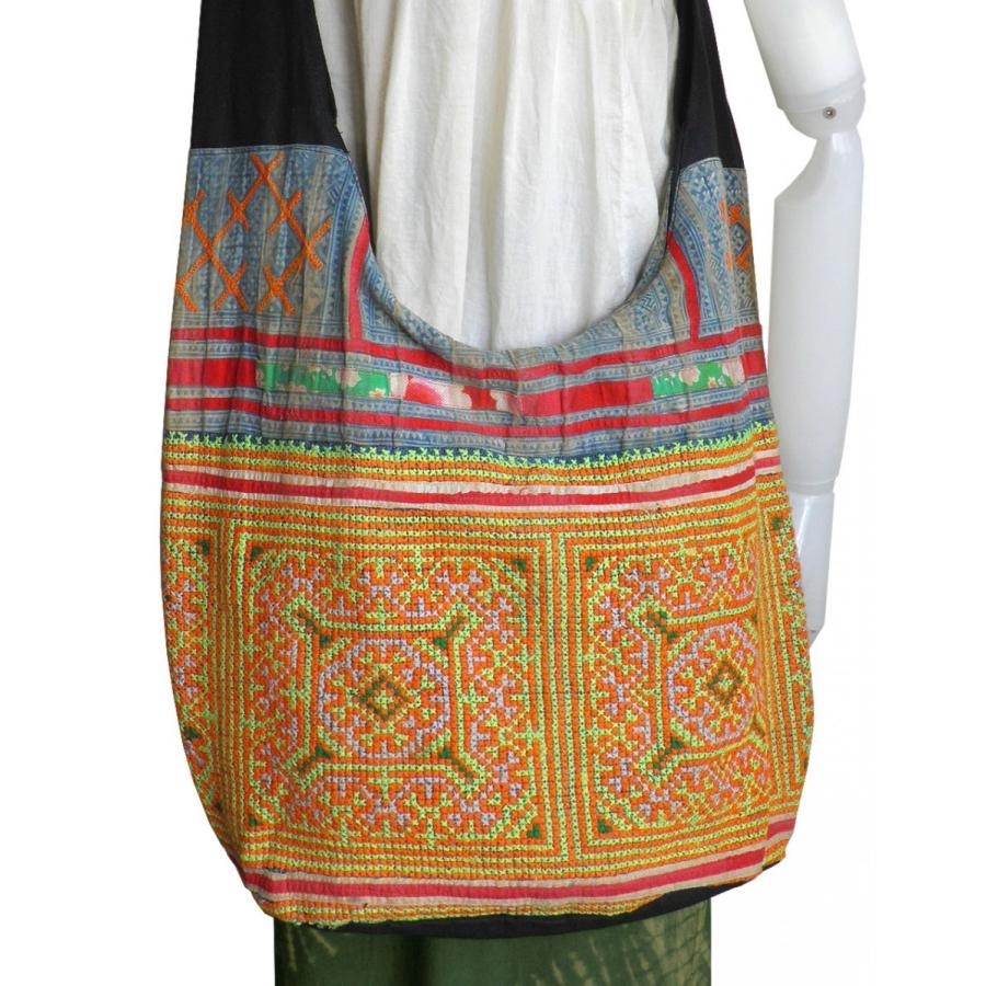 アウトレット 特価)モン族 古布 ショルダーバッグ メンズ レディース