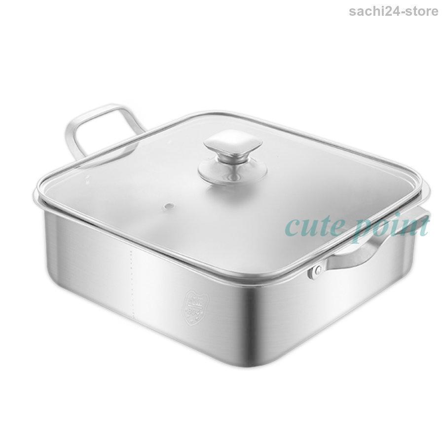 両手鍋 仕切り 付き 2食鍋 ステンレス だし汁 冬鍋 火鍋 鴛鴦鍋 卓上