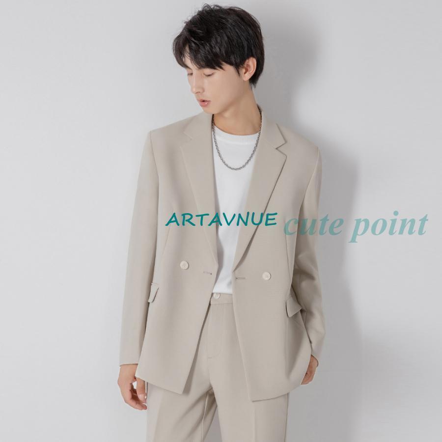 セットアップ メンズ テーラードジャケット パンツ スーツ シンプル