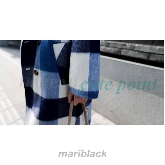 あり チェックコート ロングコート チェスター コート アウター