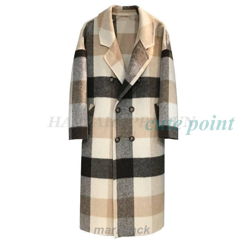 あり チェックコート ロングコート チェスター コート アウター
