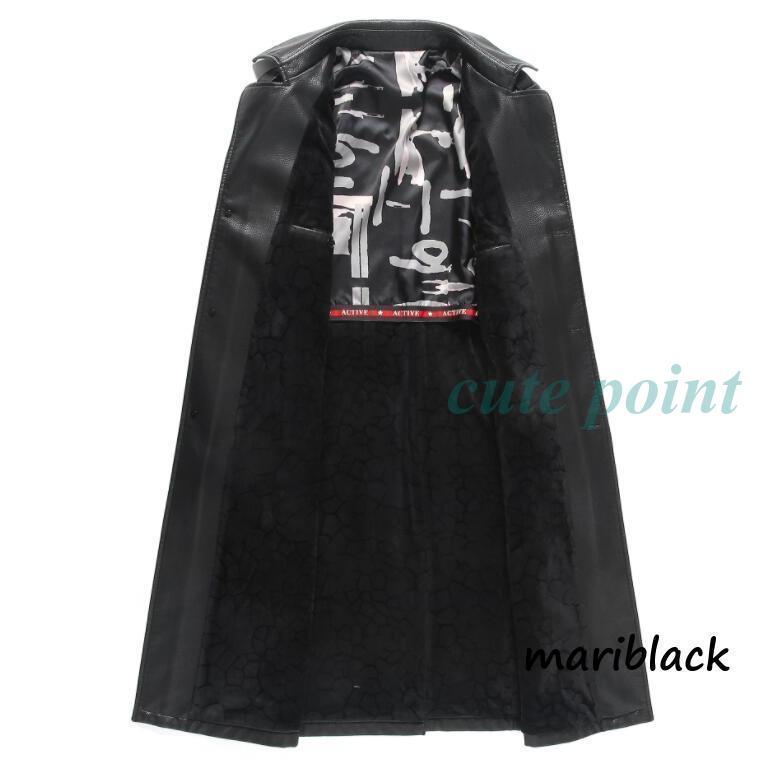 革ジャン 本革 革コート メンズ ロング 裏起毛 レザージャケット